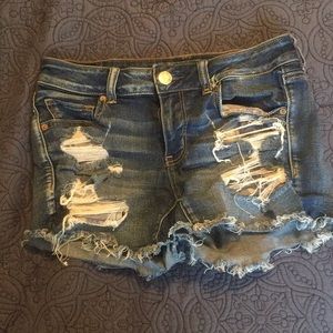 Dark colored American Eagle jean shorts